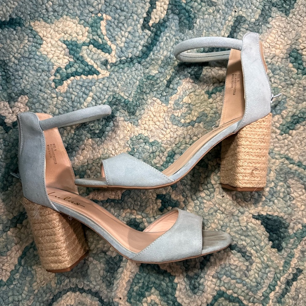 Lulus Suede Ankle Strap Heel |  Size 9 | Like New
